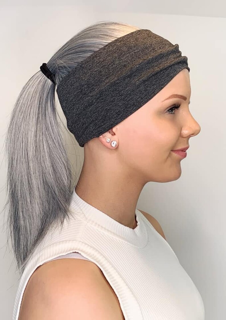 Gym & Swim Headband Wig All Lengths grey mix hair loss wig ...