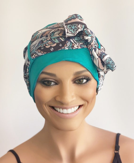 Catherine 2 Look Set Cancer Head Wear Cap, Hair Loss Scarf, Chemotherapy  Patients Head Covering, Chemo Head Scarf, Alopecia Caps, Hair Wrap - Etsy