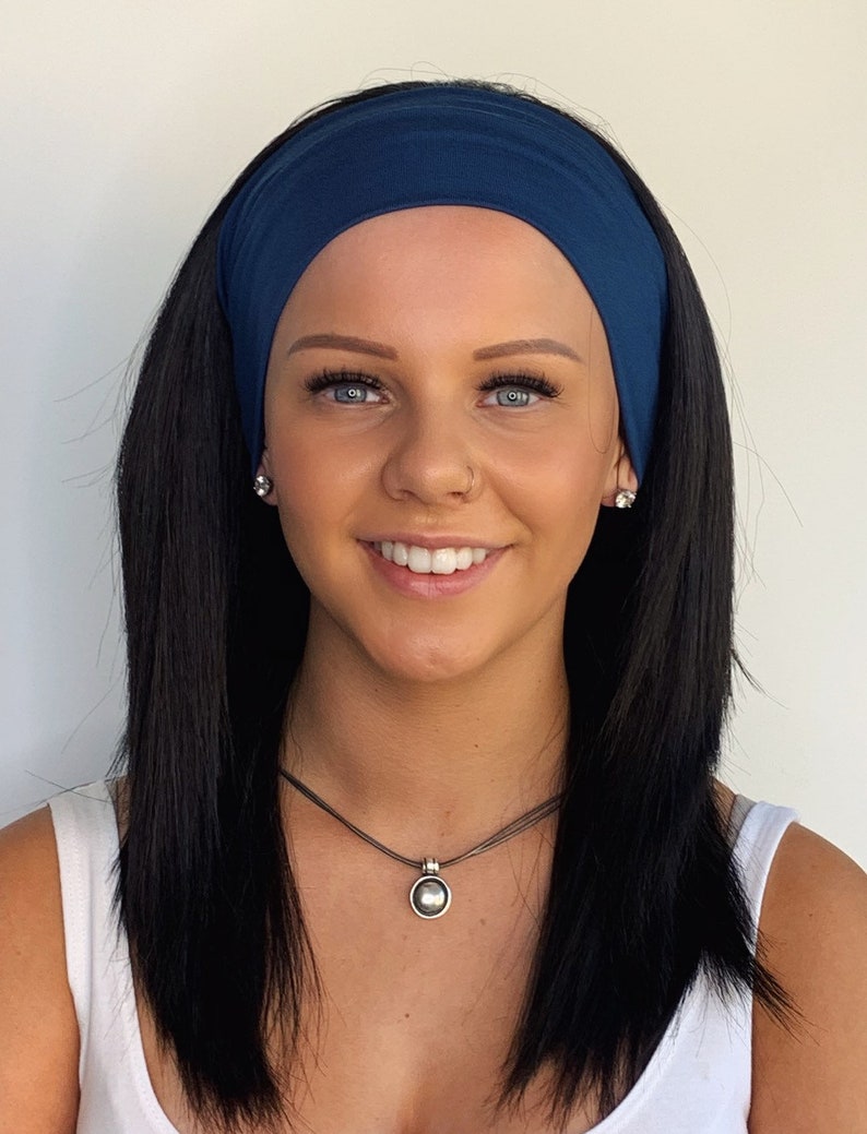 Headband wig ponytail wig natural black Swim Wigs With Etsy