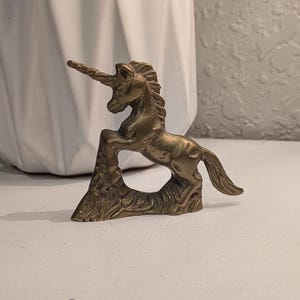Vintage Brass Unicorn Figurine