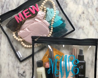 clear toiletry bolsa set