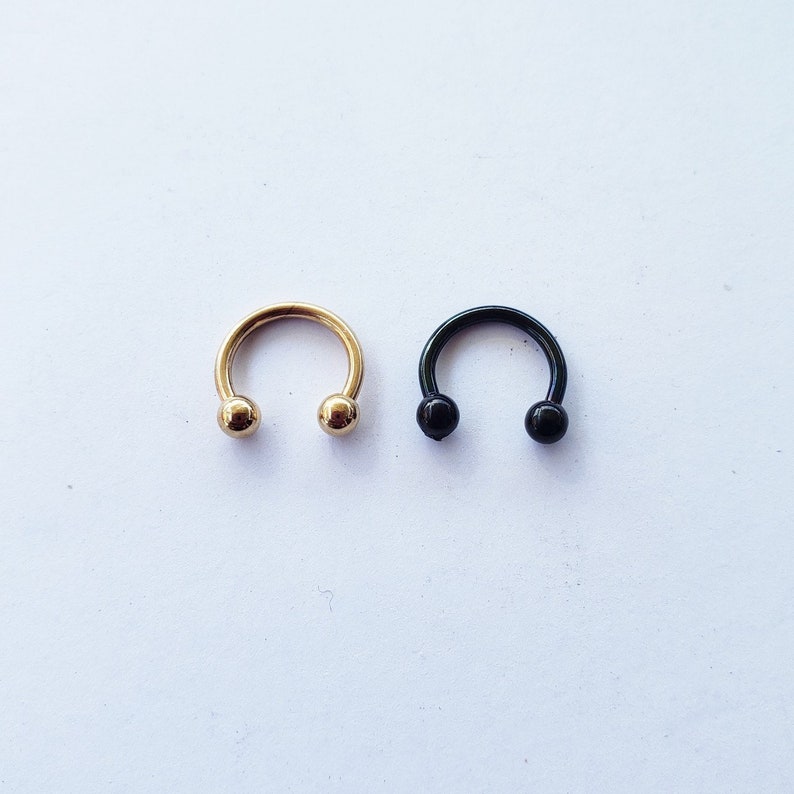 16g Horseshoe Piercing Horseshoe Ring Septum Ring Tragus Etsy