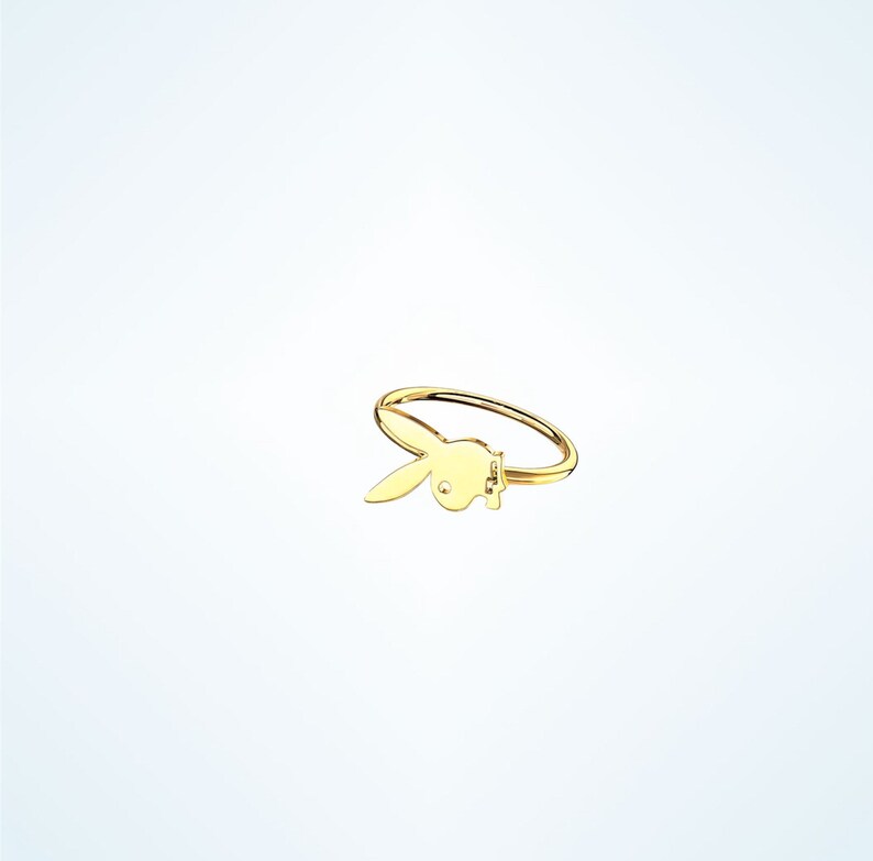 Nose Hoop Playboy Bunny 20g Nose Ring Cartilage Tragus Helix Etsy