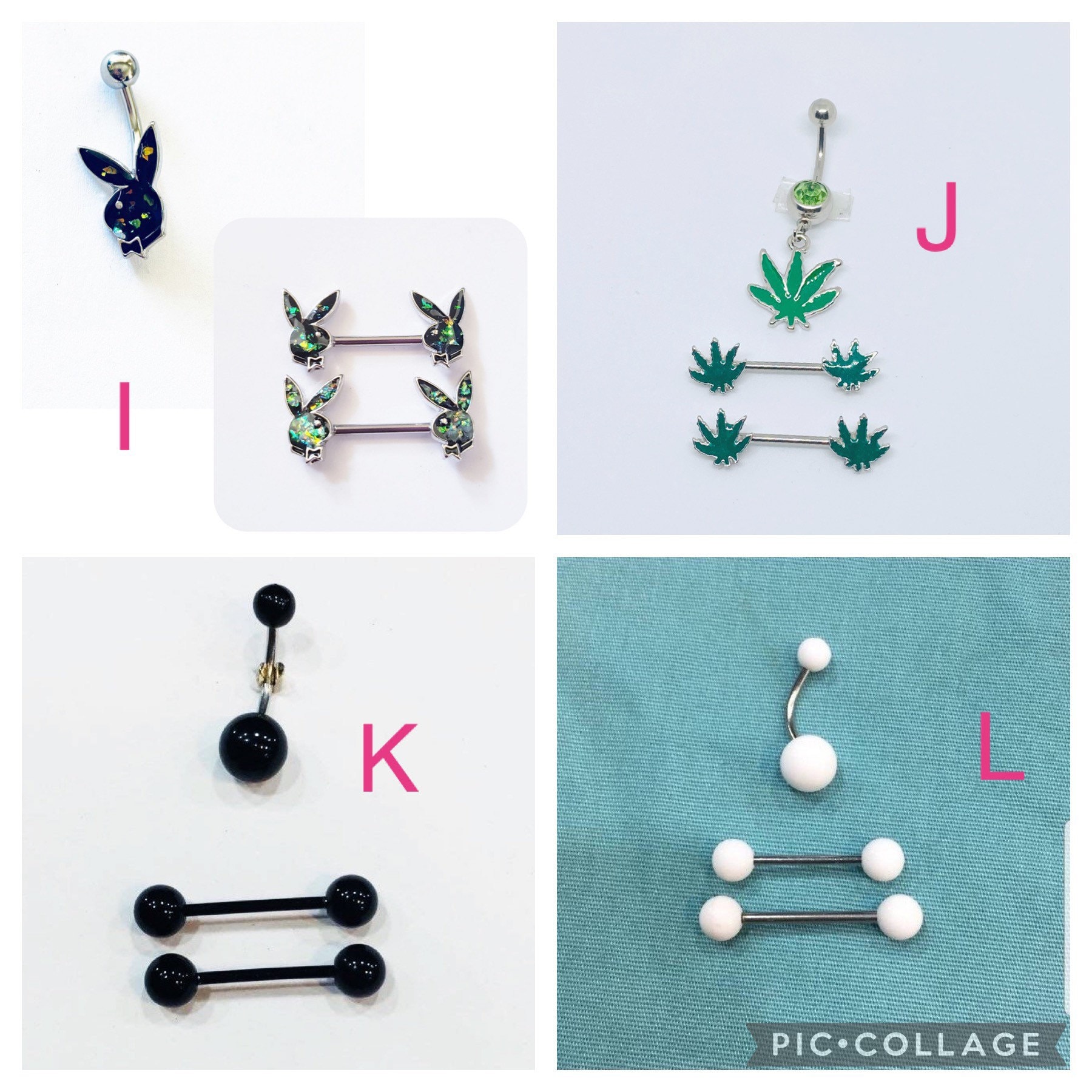 Nipple Belly Ring Sets Nipple Shield Navel Piercing 14g Barbells