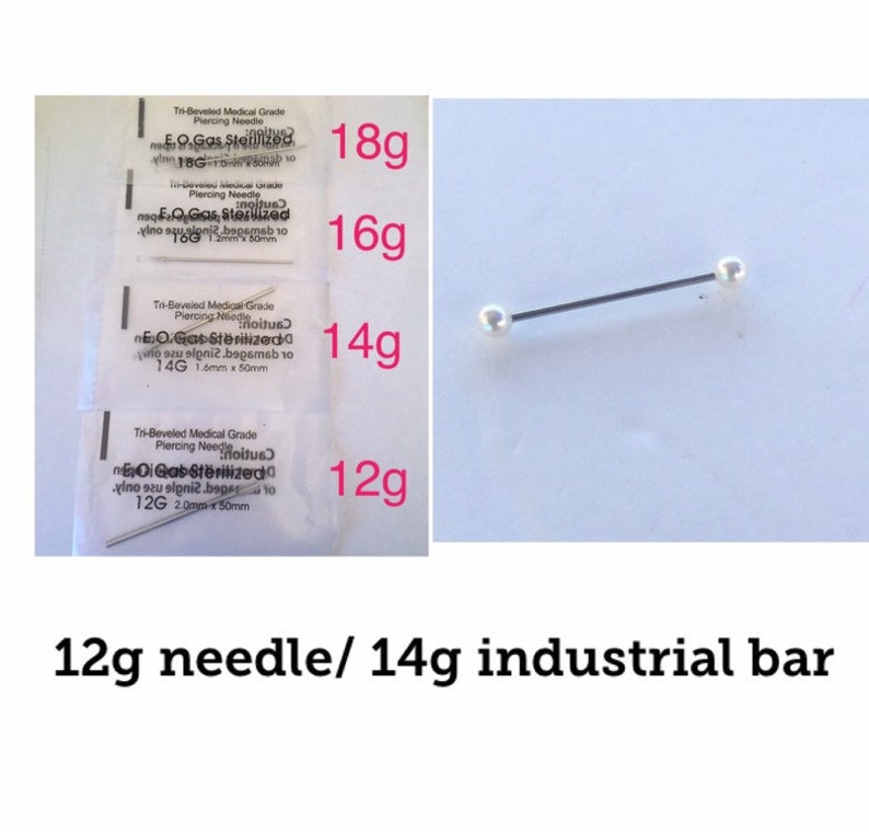 Piercing needle DIY piercing hollow medical grade needle E.O Etsy