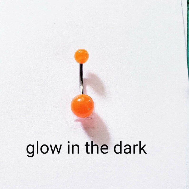 Glow in the Dark Belly Ring Navel Piercing Belly Jewelry Etsy