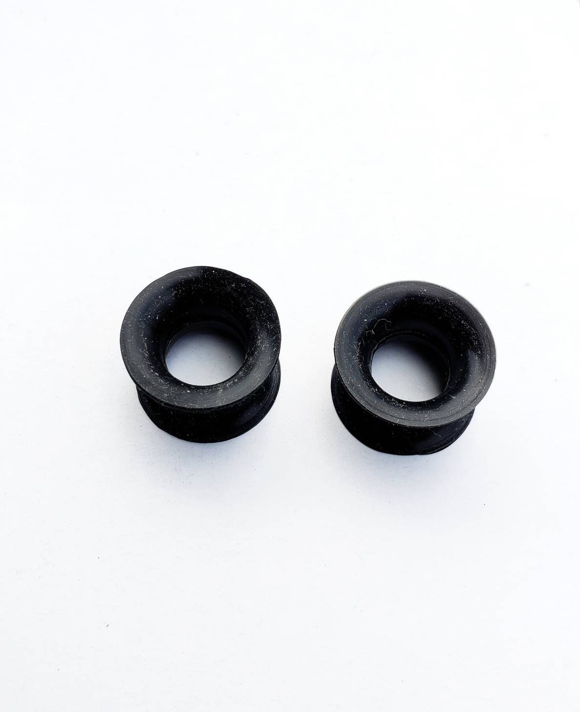 Black Silicone Plugs Squishy Tunnels Double Flared Gauges - Etsy