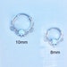 Fire opal septum clicker septum ring piercing tragus cartilage daith conch jewelry 16g hoop (1 piece) 