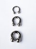 ear weights, surgical steel plugs stretchers gauge septum hoops silver horseshoe 16g- 00g (1 hoop) 