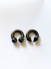 Black Surgical steel ear weights, plugs stretchers gauged septum hoops, ball and spike horseshoe 16g- 00g (1 hoop) 