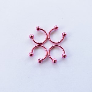 16g horseshoe piercing, horseshoe ring, septum ring, tragus ring, helix ring, cartilage ring, nose ring, lip ring hoop 8mm (1 hoop)