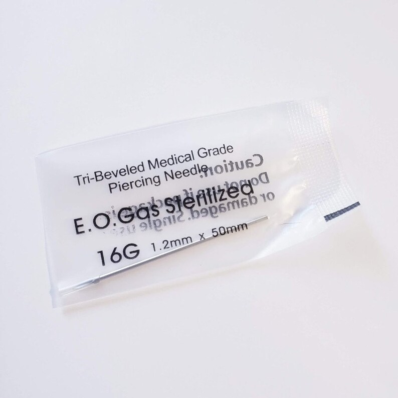 Piercing Needle DIY Piercing Hollow Medical Grade Needle E.O Etsy