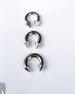 Surgical steel ear weights, plugs stretchers gauged septum hoops silver horseshoe 16g- 2g (1 hoop) 