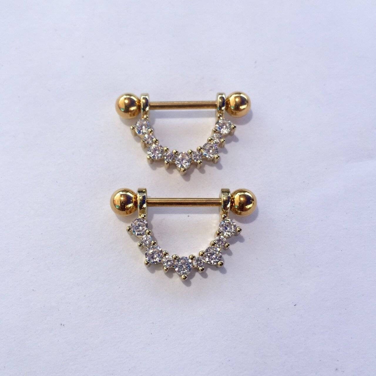 Gold Color Nipple Ring Nipple Shield Nipple Jewelry Nipple Etsy