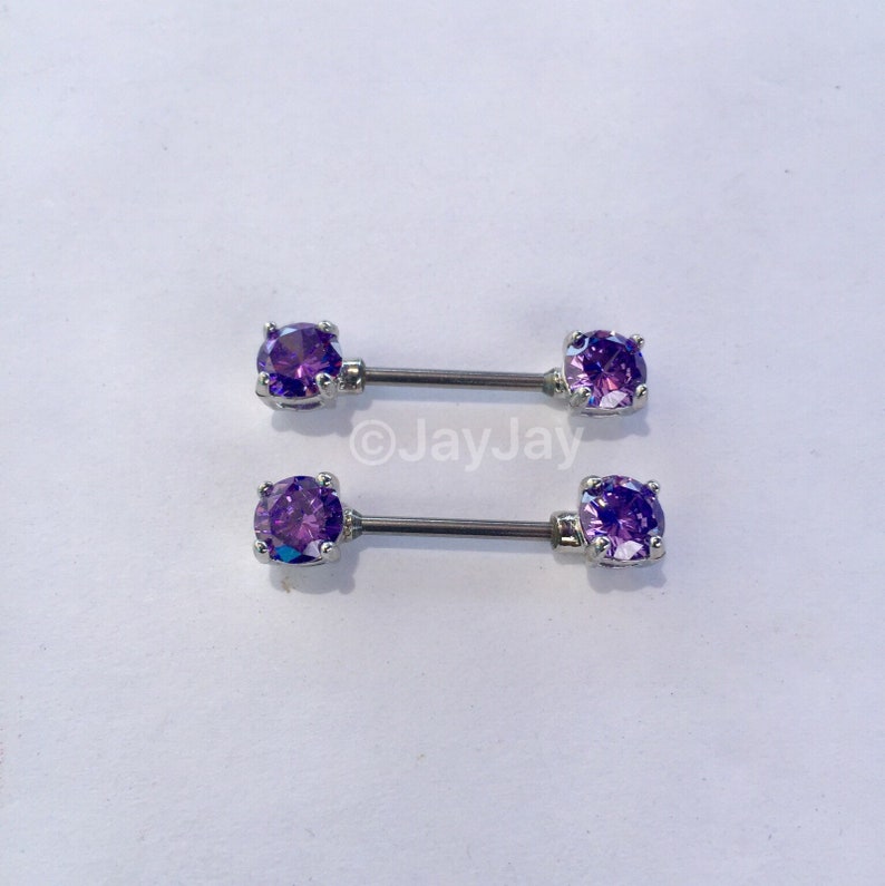 Clear gem nipple ring nipple shield nipple piercing nipple jewelry barbell
