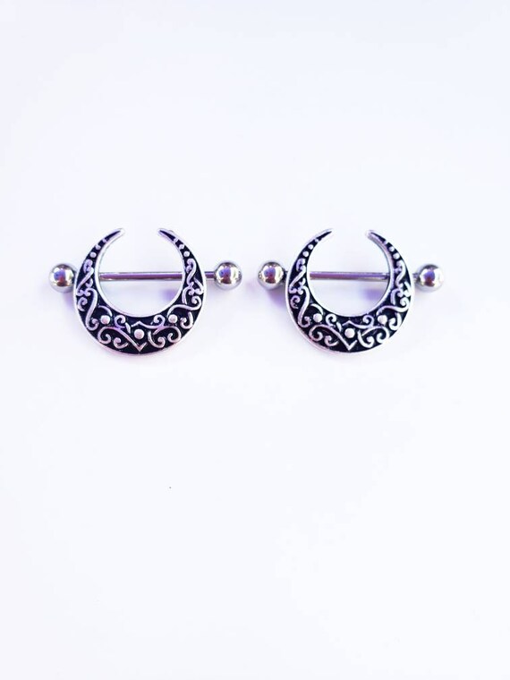 Half moon on sale nipple rings