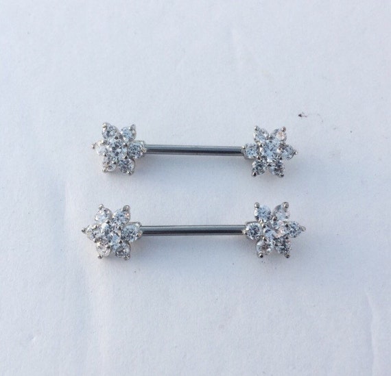 Flower store nipple ring