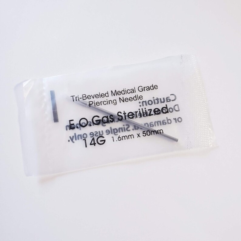 Piercing Needle DIY Piercing Hollow Medical Grade Needle E.O Etsy