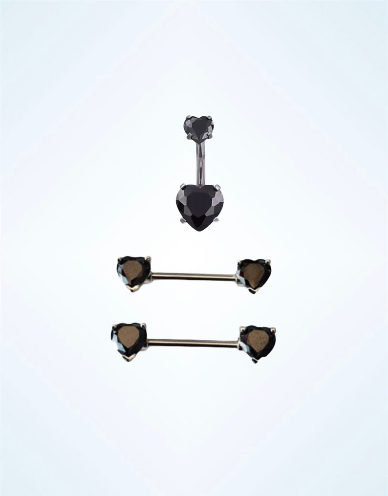 Black Heart Nipple Ring Nipple Shield Piercing Nipple Jewelry Etsy