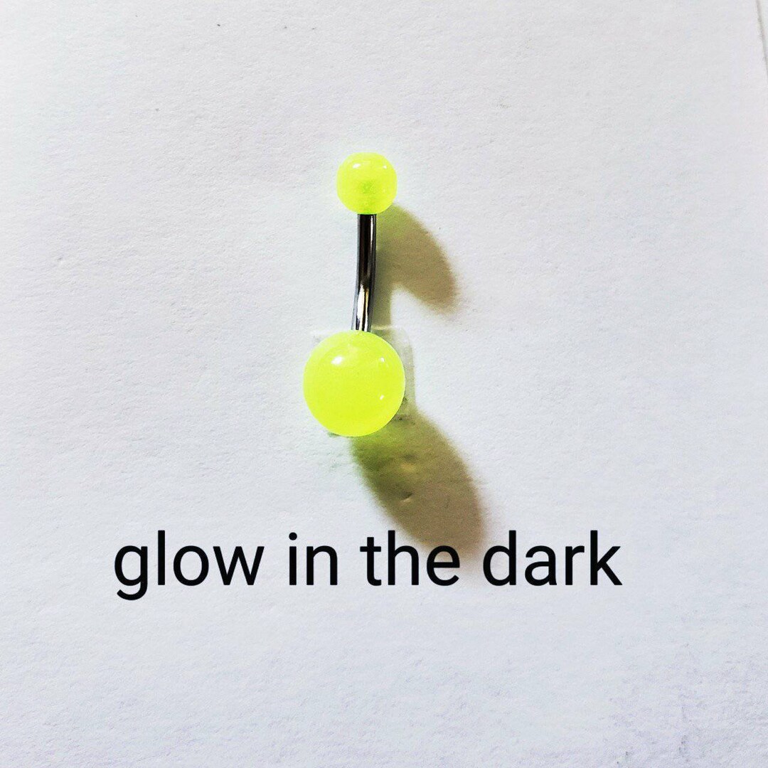 Glow in the Dark Belly Ring Navel Piercing Belly Jewelry Etsy