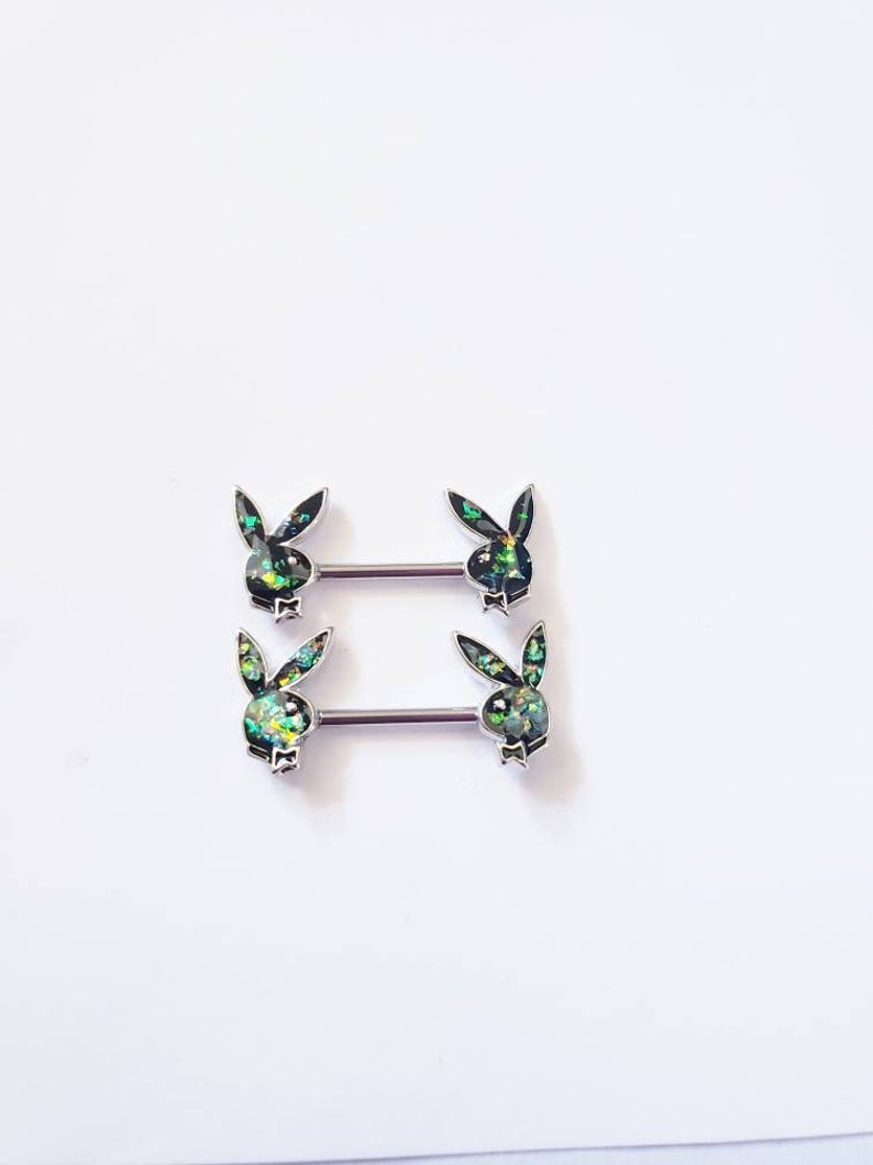 14g Playboy Bunny Nipple Ring Nipple Jewelry Piercing Shield Etsy UK