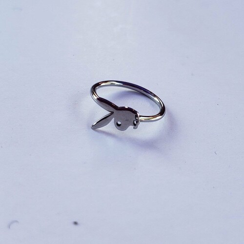 Nose Hoop Playboy Bunny 20g Nose Ring Cartilage Tragus Helix Etsy