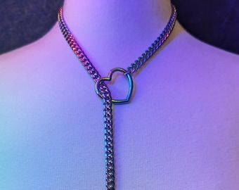 Rainbow Slip Chain Necklace
