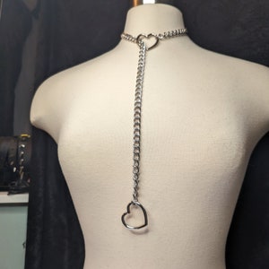 Collana a catena a forma di cuore Argento immagine 4