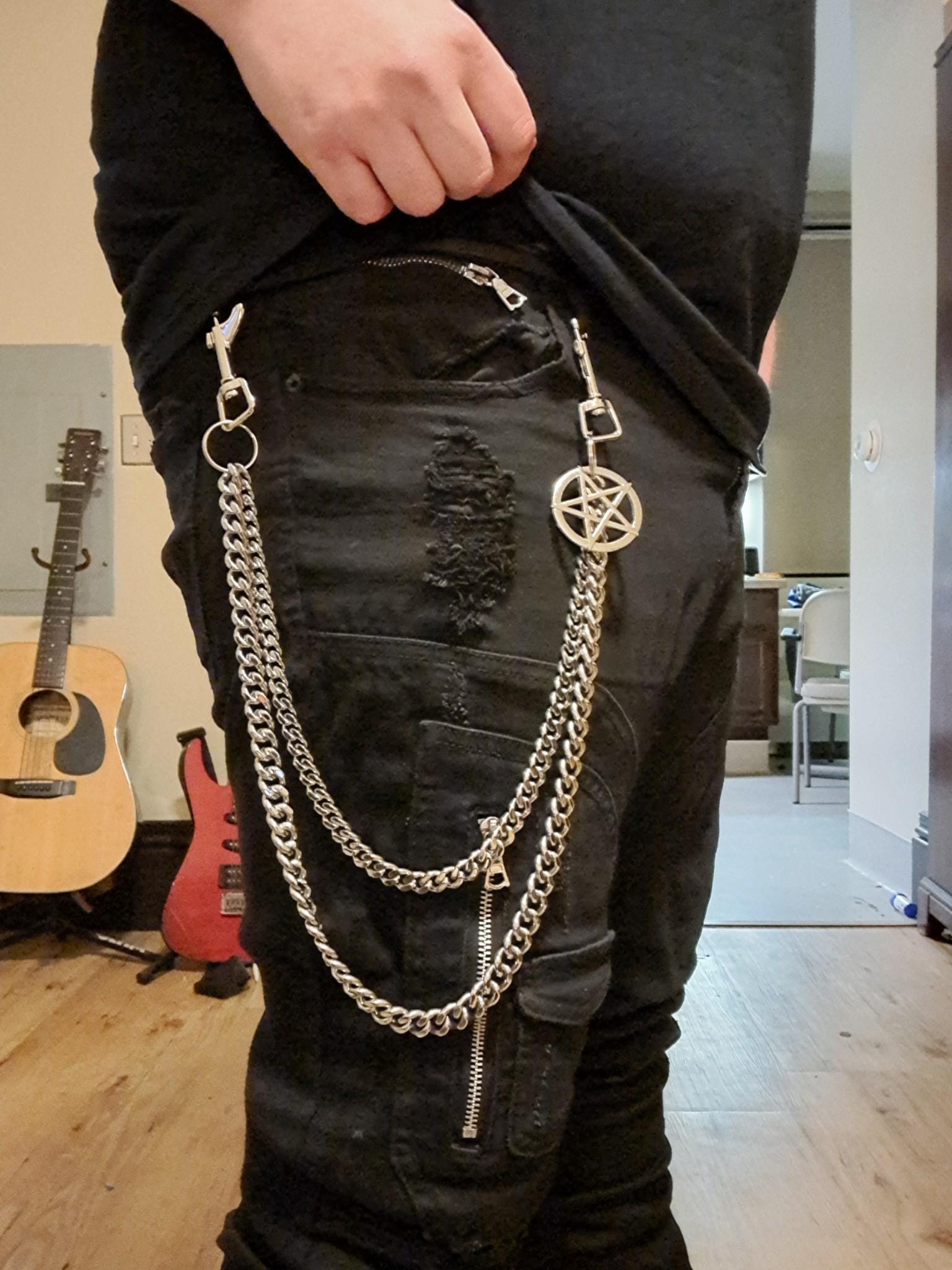Killstar “No Masters” Belt Chain Satanic Chains - Etsy main image 3