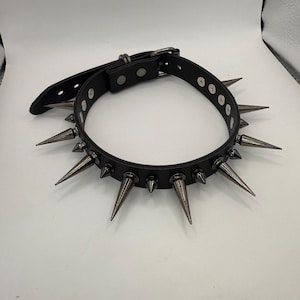 Thin GunMetal Spiked Choker