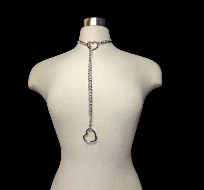 Collana a catena a forma di cuore Argento immagine 1