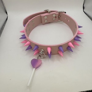 Lollipop Heart Choker // pastel pink and purple