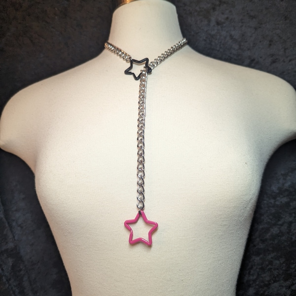 Colored Star Slip Chain Necklaces