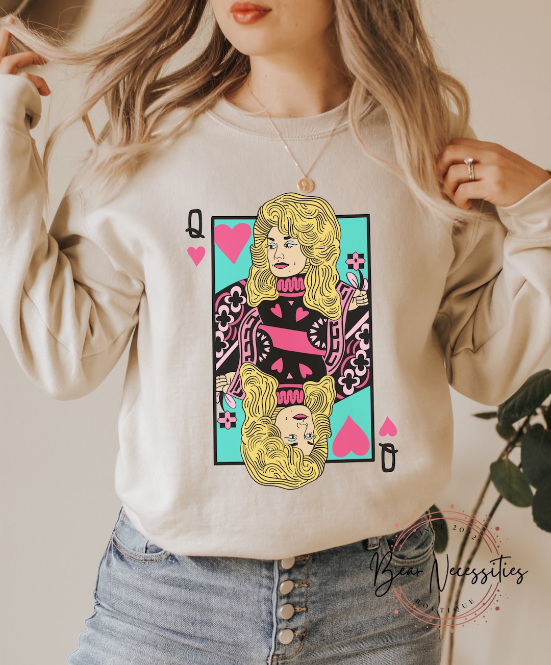 Dolly Queen of Hearts Sweatshirt Queen of Hearts Crewneck Cute