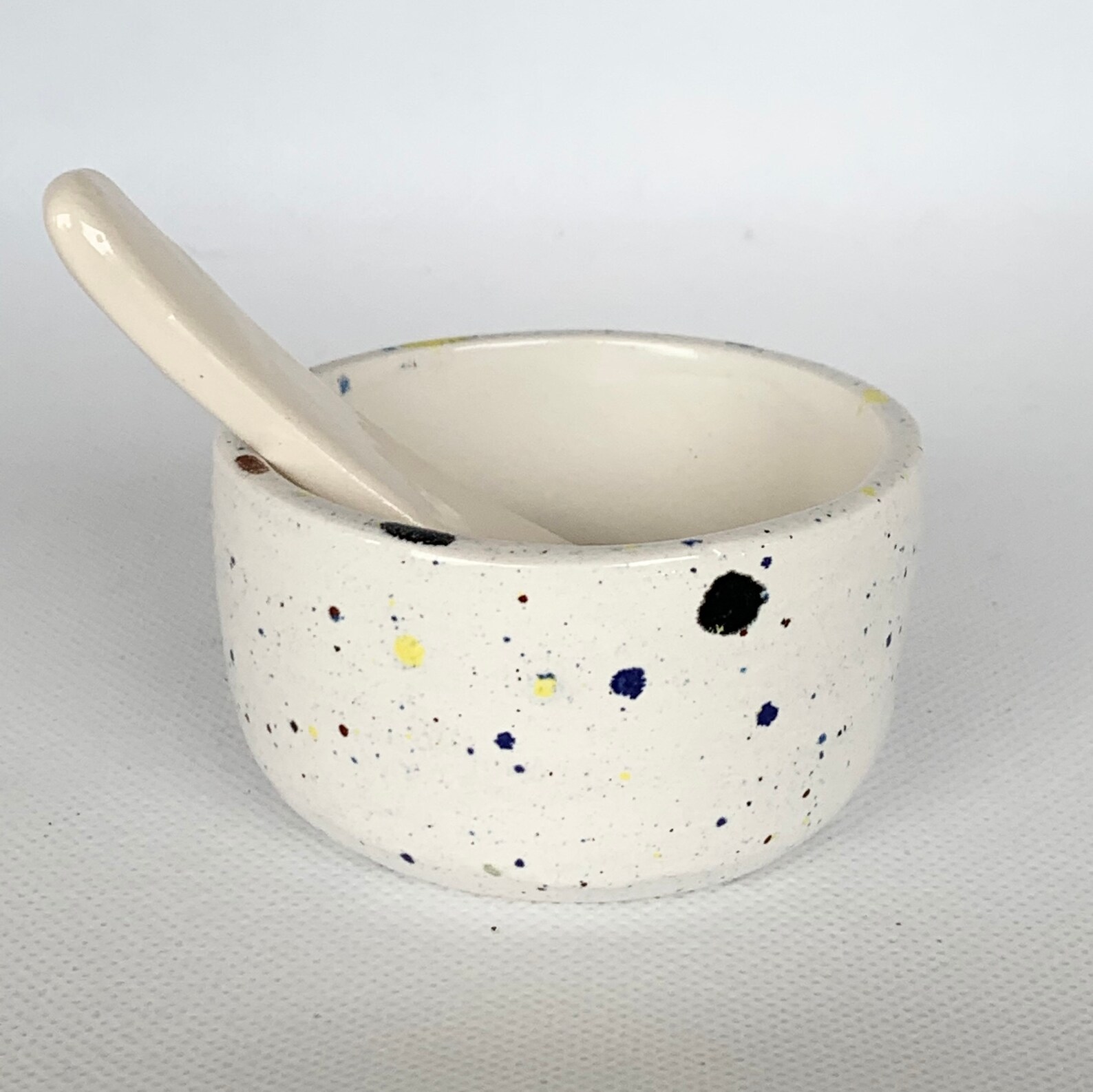 Ceramic dip bowl with spoon Etsy