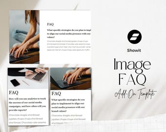 Showit FAQ Template - Frequently Asked Questions Canvas Add On for Website Design