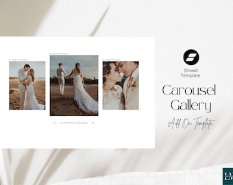 Showit Gallery Carousel Template - Photography Portfolio Website Design Canvas Addon