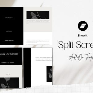 Showit Template Split Screen Template Scrolling Canvas Web Template