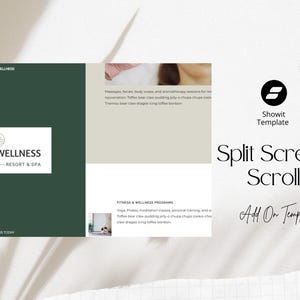 Split Screen Showit Template: Scrolling Canvas Web Design for Creative Portfolio Website
