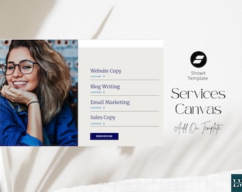 Showit Add On Template Service Canvas addon for Showit Websites