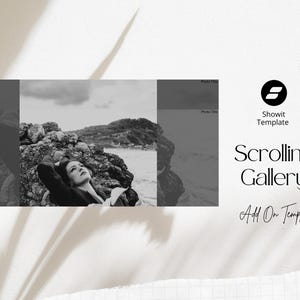 Showit Gallery Template with Stacking Scrolling Images Canvas Add-on for Website Design