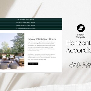 Modello ShowIt a fisarmonica orizzontale - Design moderno per siti Web con schede per Web Designer