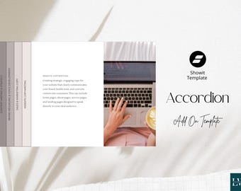 Showit Accordion Template Add On Canvas DIY Website Template