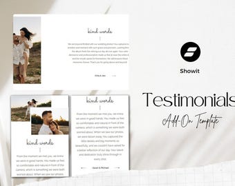 Showit Testimonial Template Review Canvas Add-On Website Plugin Design Element