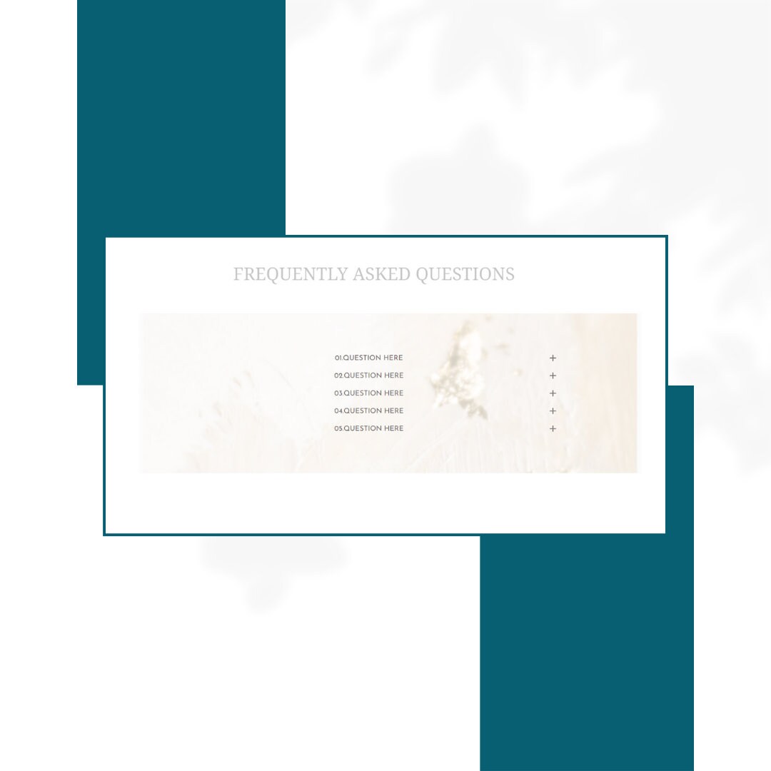 Showit FAQ Template - Etsy