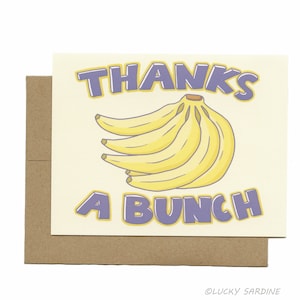 Carte de remerciement banane, carte de remerciement, carte de remerciement, carte de remerciement mignonne,