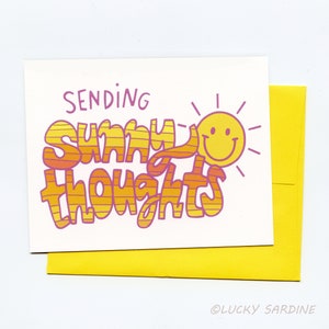 Envoi de la carte Sunny Thoughts, de la carte Sunshine, de la carte Good Vibes, de la carte Friendship, de la carte BFF, de la carte du meilleur ami, de la carte Thinking of you