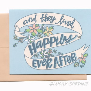 Wedding card, Happily Ever After card, Happy Couple, Wedding Day card