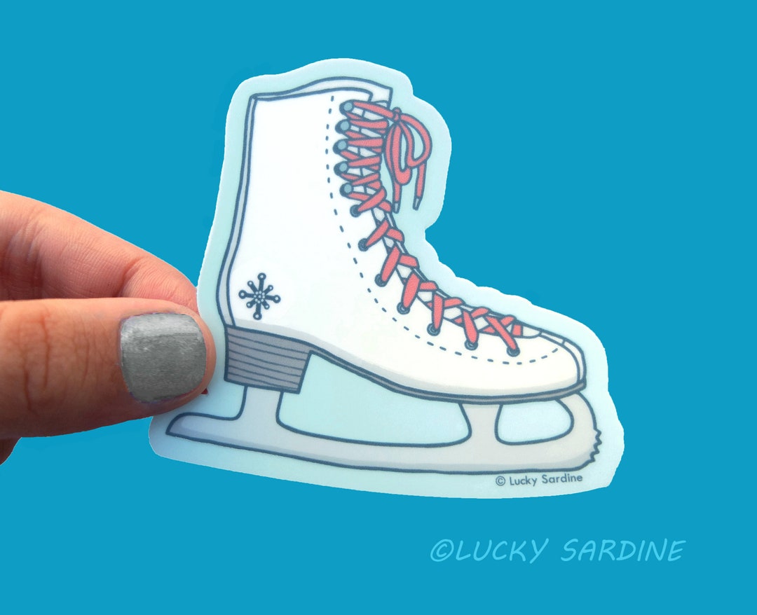 Ice Skates Vinyl Sticker, Ice Skating Sticker, Ice Skate Decal, Winter ...