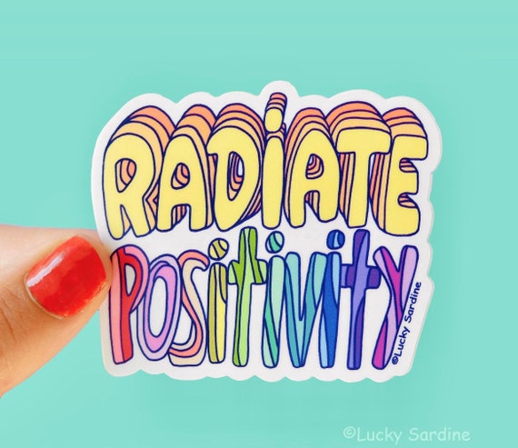 Kindness Retro Rainbow Colored Fun Art for Positivity - Kindness - Sticker